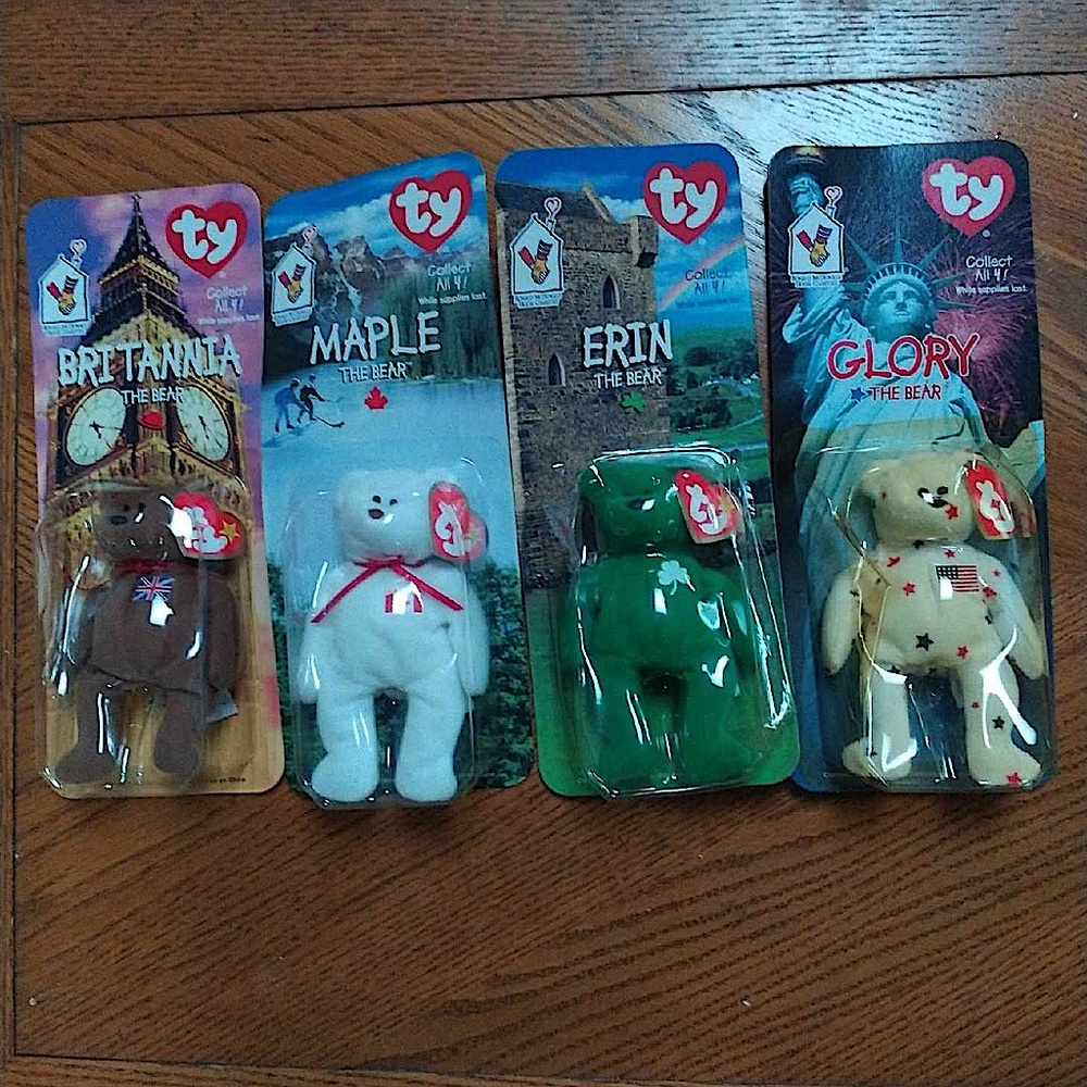 Mini ty beanie babies. Set of 4 new